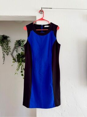 Calvin Klein | Dresses | Solid Fauxleather Tiewaist Sheath Dress Coffee  Bean 6 | Poshmark